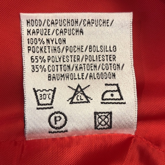 Creenstone Lined Red Windbreaker Jacket with Hidden Hood - Picture 10 of 13